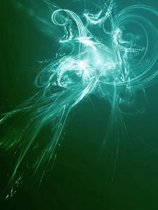 Preview wallpaper smoke, green, light, shade