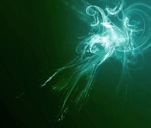 Preview wallpaper smoke, green, light, shade