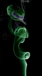 Preview wallpaper smoke, green, spiral