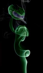 Preview wallpaper smoke, green, spiral