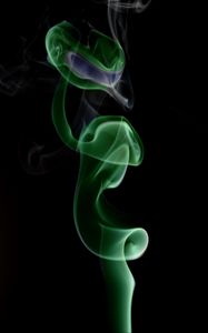 Preview wallpaper smoke, green, spiral