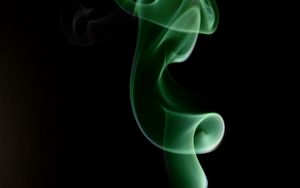 Preview wallpaper smoke, green, spiral