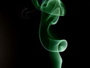 Preview wallpaper smoke, green, spiral