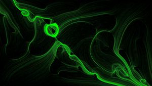 Preview wallpaper smoke, ink, abstraction, green