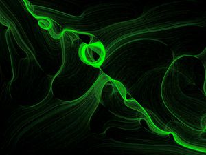 Preview wallpaper smoke, ink, abstraction, green