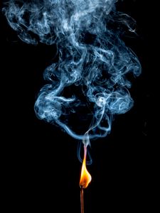 Preview wallpaper smoke, match, black