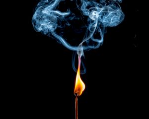 Preview wallpaper smoke, match, black