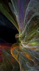 Preview wallpaper smoke, multicolored, glow, flash