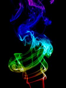 Preview wallpaper smoke, rings, transparent, darkness