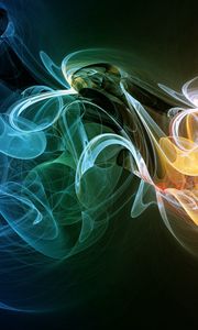 Preview wallpaper smoke, shape, colorful, bunch