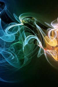 Preview wallpaper smoke, shape, colorful, bunch