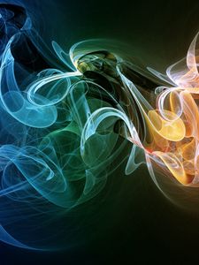 Preview wallpaper smoke, shape, colorful, bunch