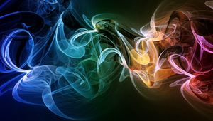 Preview wallpaper smoke, shape, colorful, bunch