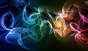 Preview wallpaper smoke, shape, colorful, bunch