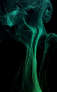 Preview wallpaper smoke, shroud, colored smoke, green, dark