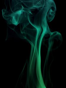 Preview wallpaper smoke, shroud, colored smoke, green, dark