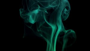 Preview wallpaper smoke, shroud, colored smoke, green, dark