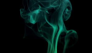 Preview wallpaper smoke, shroud, colored smoke, green, dark