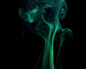 Preview wallpaper smoke, shroud, colored smoke, green, dark