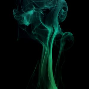 Preview wallpaper smoke, shroud, colored smoke, green, dark