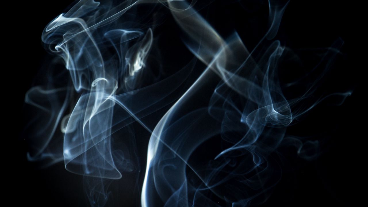 Wallpaper smoke, shroud, dark background, lines