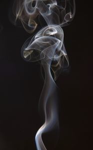 Preview wallpaper smoke, smoke puffs, dark background, shroud