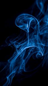 Preview wallpaper smoke, transparent, blue, dark