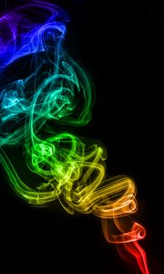 Preview wallpaper smoke, transparent, darkness, abstraction, colorful