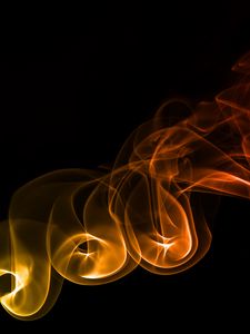 Preview wallpaper smoke, transparent, glow, darkness