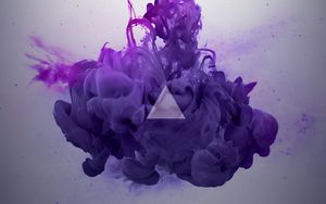 Preview wallpaper smoke, triangle, lilac