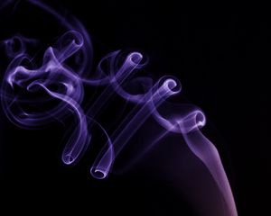 Preview wallpaper smoke, twisting, purple, black