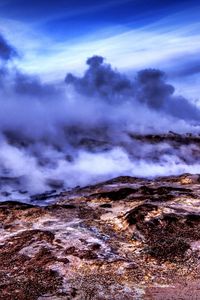 Preview wallpaper smoke, volcano, mountains, hdr