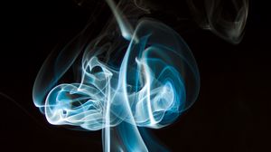 Preview wallpaper smoke, wavy, abstraction, black, background