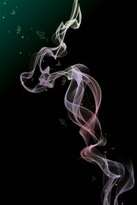 Preview wallpaper smoke, wavy, butterflies, abstraction