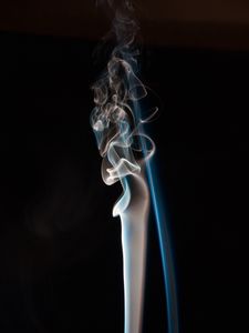 Preview wallpaper smoke, white, blue, plexus, colored smoke