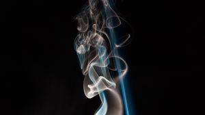 Preview wallpaper smoke, white, blue, plexus, colored smoke