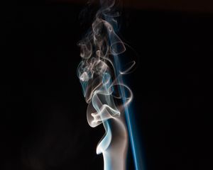 Preview wallpaper smoke, white, blue, plexus, colored smoke