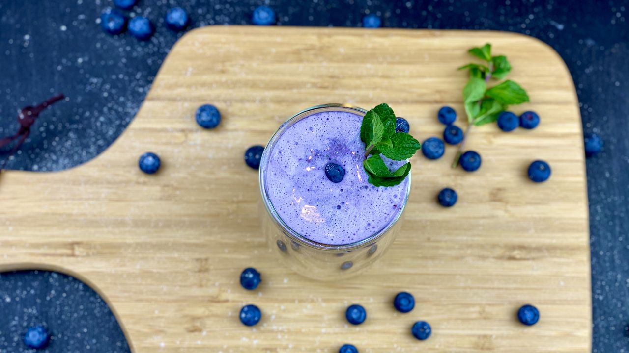 Wallpaper smoothie, drink, blueberry, mint