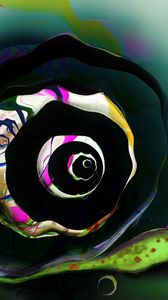 Preview wallpaper snail, drawing, multicolored, shell, spiral