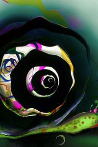 Preview wallpaper snail, drawing, multicolored, shell, spiral