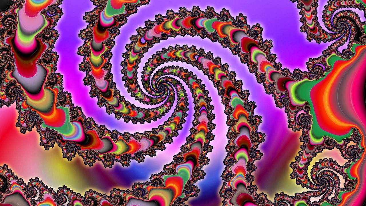 Wallpaper snake, colorful, optical illusion