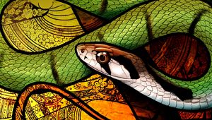 Preview wallpaper snake, pattern, reptile, art