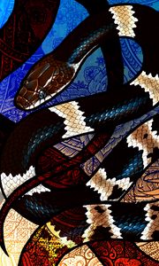 Preview wallpaper snake, pattern, scales, art