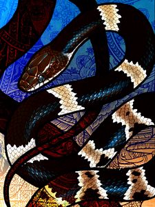 Preview wallpaper snake, pattern, scales, art