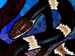 Preview wallpaper snake, pattern, scales, art
