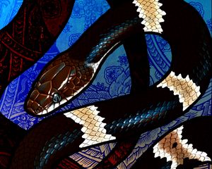 Preview wallpaper snake, pattern, scales, art