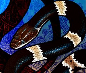 Preview wallpaper snake, pattern, scales, art