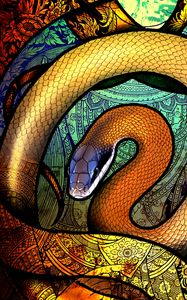 Preview wallpaper snake, patterns, colorful, art