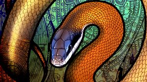 Preview wallpaper snake, patterns, colorful, art