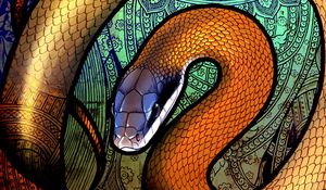 Preview wallpaper snake, patterns, colorful, art